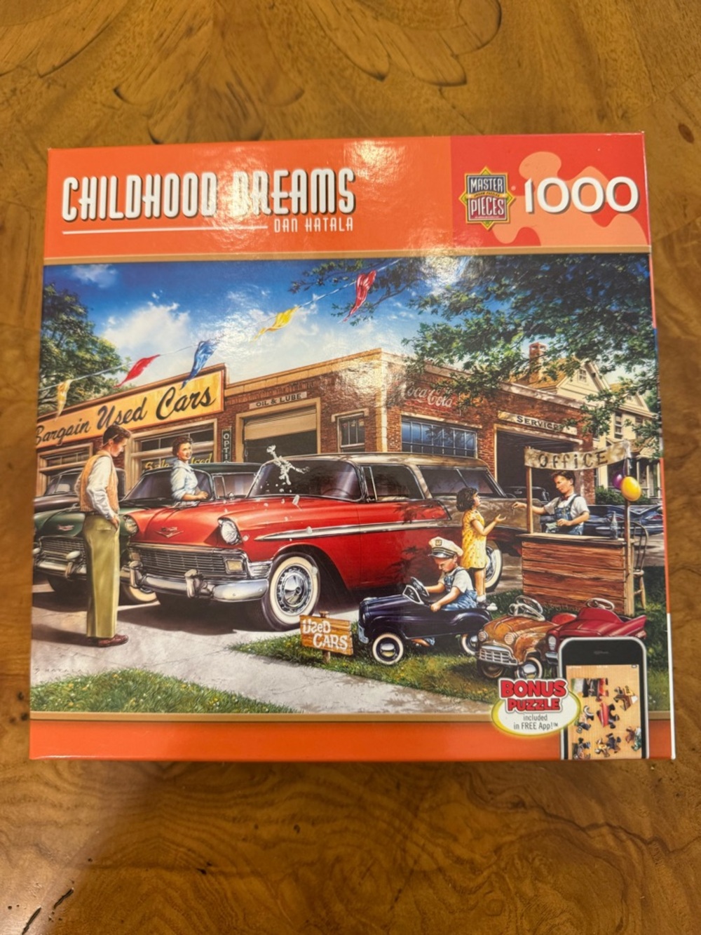 Childhood Dreams 1000-Piece Puzzle - Red Classic Car Artwork